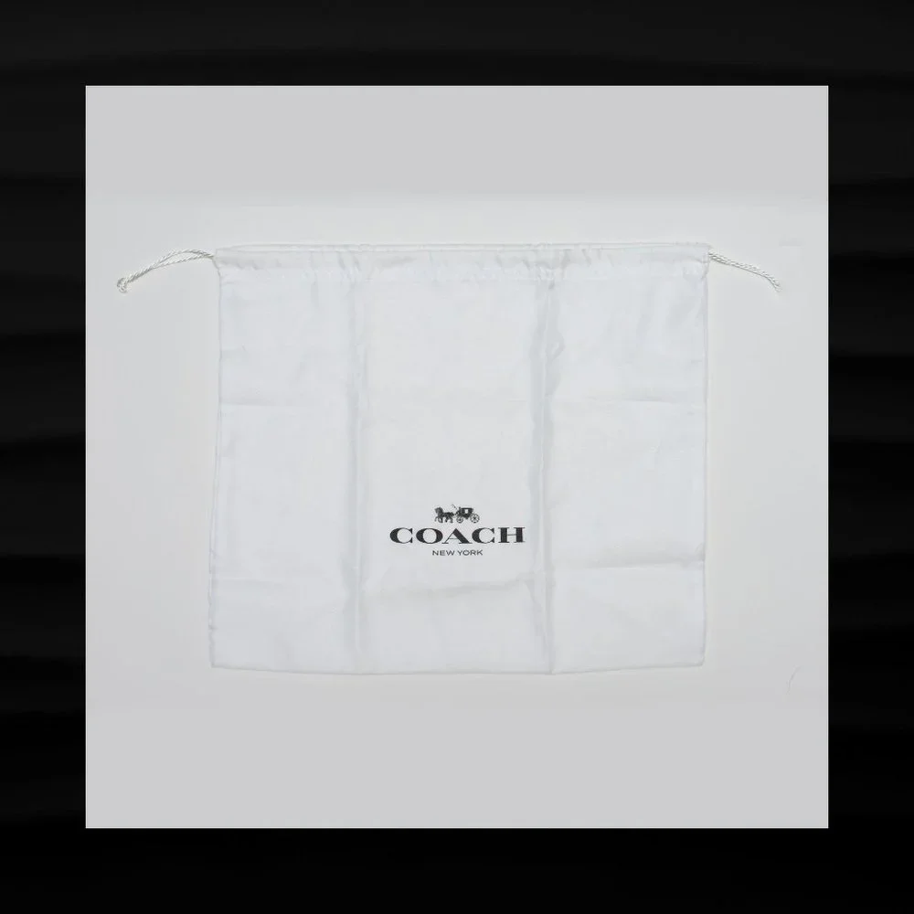 NEW! 23 x 19 COACH NEW YORK LOGO WHITE DUSTBAG COVER SLEEPER PROTECTIVE DUST BAG